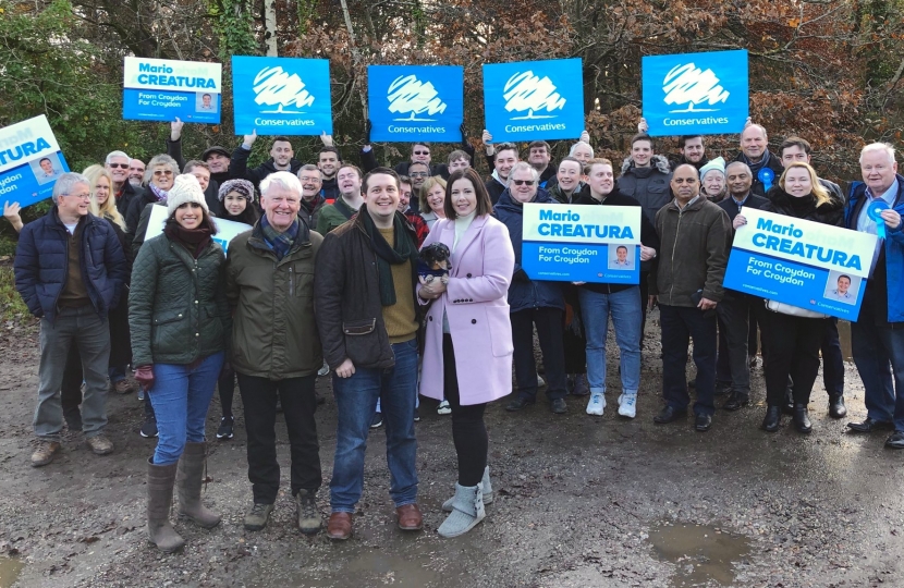 Mario Creatura with Claire Coutinho MP for East Surrey