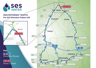 Coulsdon Redirected traffic